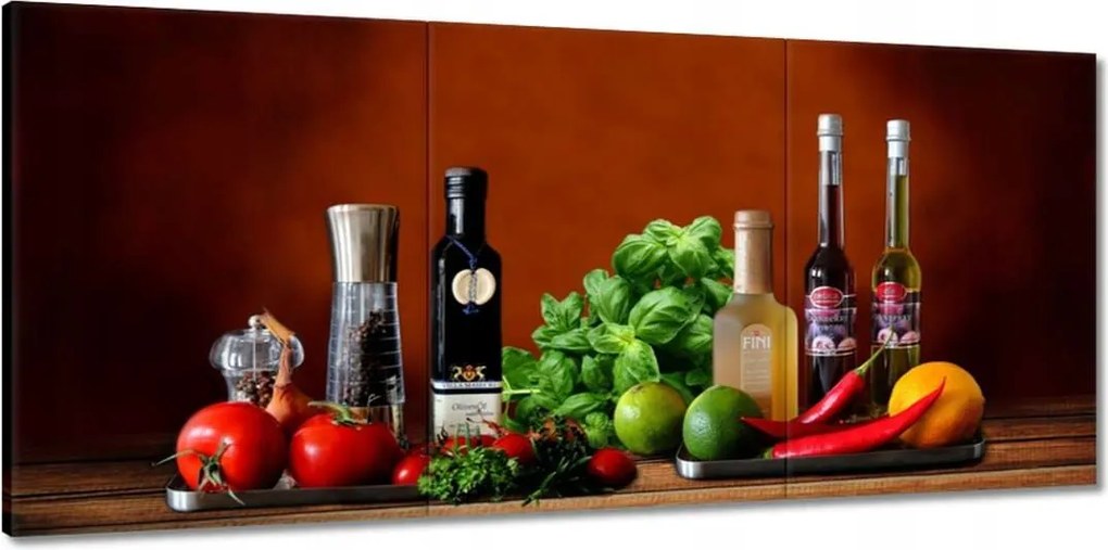 Vászonkép 150x70 Fűszerek a konyhába Gyümölcs