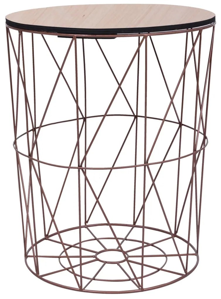 Rézszínű dohányzóasztal Ø 47 cm