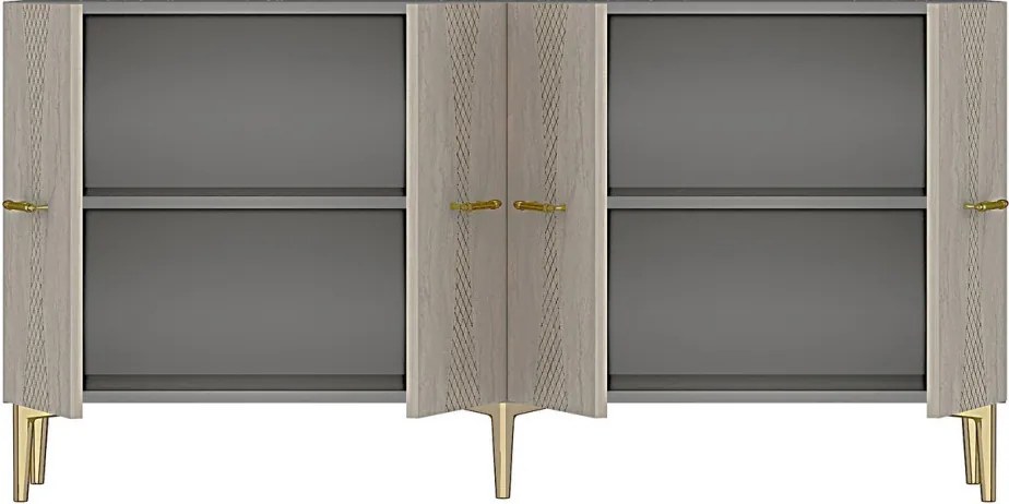 Slim 150 - White, Travertine, Gold