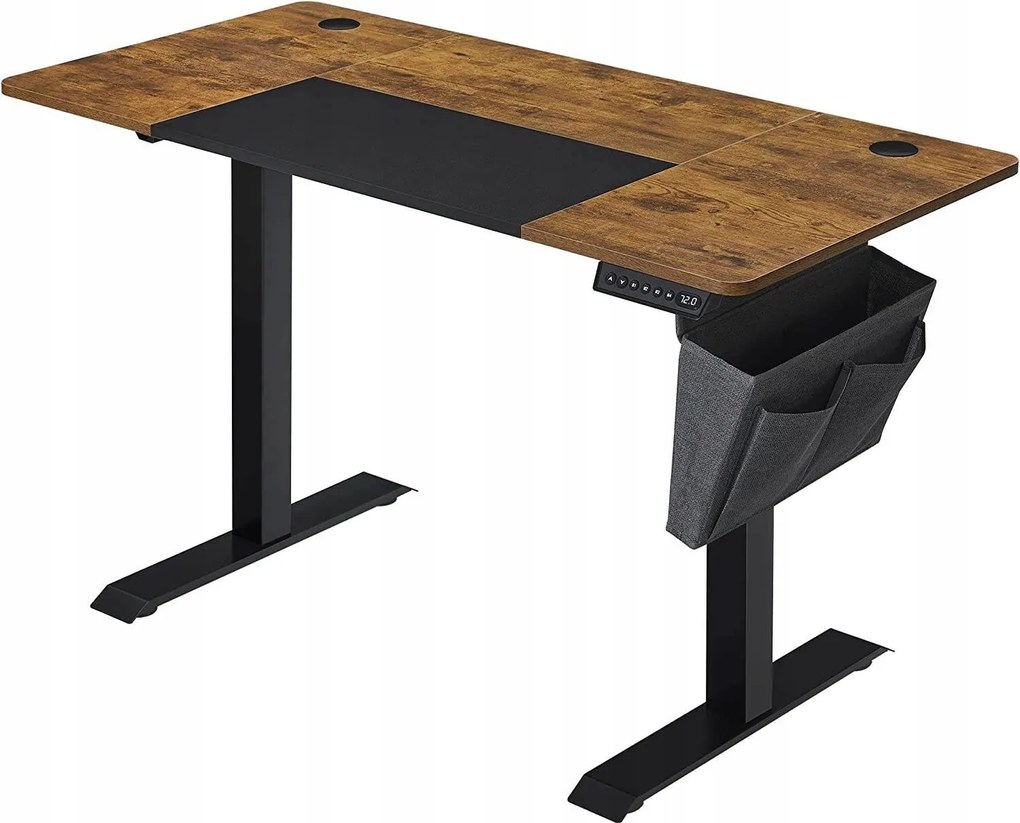 Elektromos íróasztal állítható Songmics 140 x 60 x 120 cm dió N