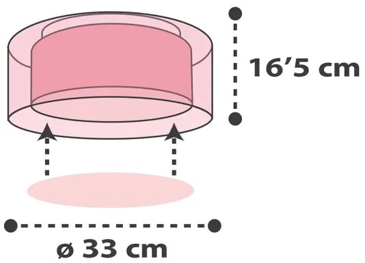 Dalber 41416S - Gyermek mennyezeti lámpa CLOUDS 2xE27/60W/230V rózsaszín