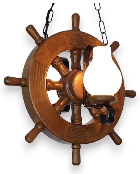 Brilagi - Csillár láncon TIMONA 2xE14/40W/230V bükkfa/dió