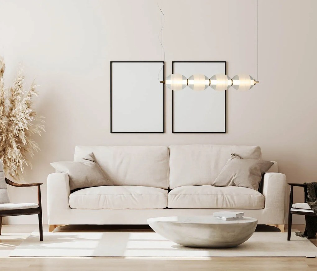 Italux modern függeszték rinot fehér fekete átlátszó itxpnd-45372-4-wh-cl