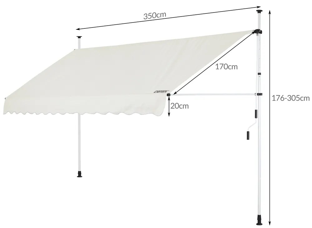 Detex® Bézs napellenző - 350 cm