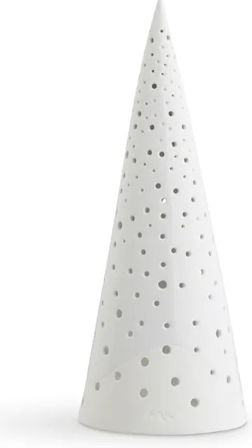 Nobili fehér csontporcelán karácsonyi gyertyatartó, magasság 30 cm - Kähler Design