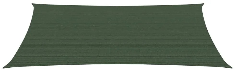 sötétzöld HDPE napvitorla 160 g/m² 3 x 6 m
