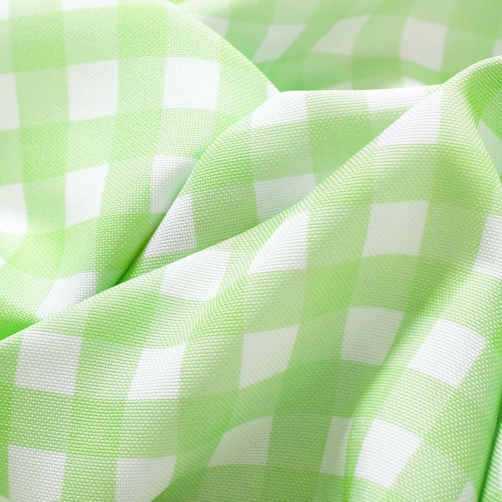 Goldea dekoratív drapéria - zöld kockás 240x150 cm