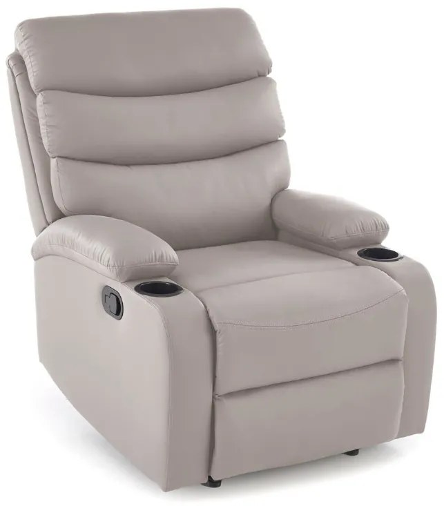 Perus dönthető bézs fotel pohártartóval