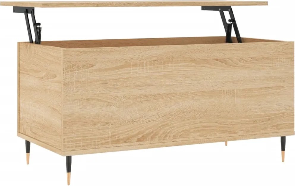 vidaXL sonoma tölgy színű szerelt fa dohányzóasztal 90x44,5x45 cm