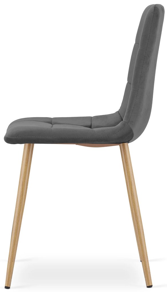 Sötétszürke bársony szék KARA