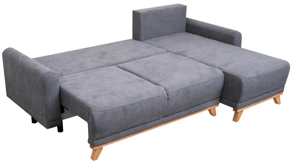 AKCIÓ világosszürke sarok ülőgarnitúra ORANGE, kétoldalas II. osztály