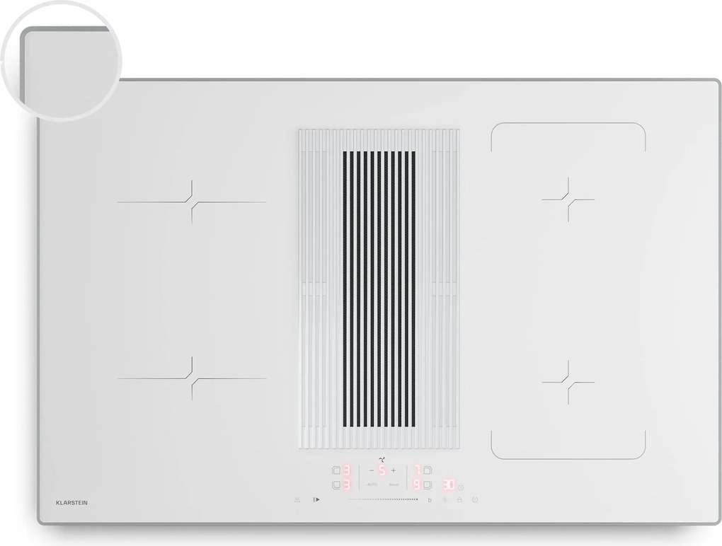 Klarstein Velaire indukciós főzőlap páraelszívóval | 4 főzőzóna | 8400 W | 80 cm