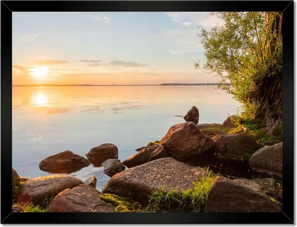 Poszterek keretben 40x30 Kövek fák tenger