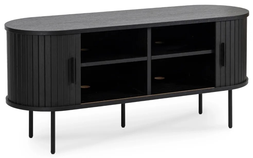 TV-szekrény 120 cm, fekete TRISH