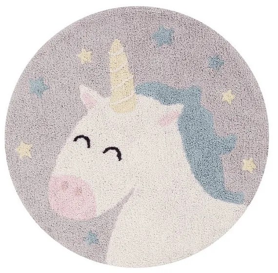 Mosható-kézi szövésű pamut gyerek szőnyeg ø100 cm Believe in Yourself – Lorena Canals