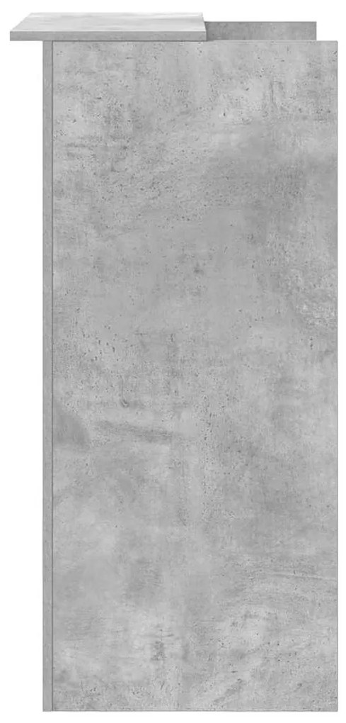 recepciós pult betonszürke 55x50x103,5 cm szerelt fa