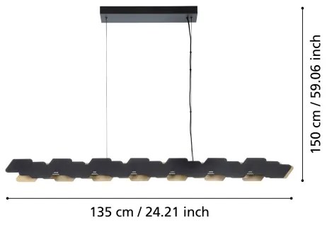 Eglo 390032 - LED Dimmelhető csillár zsinóron ALTAGRACIA LED/44W/230V 3000K