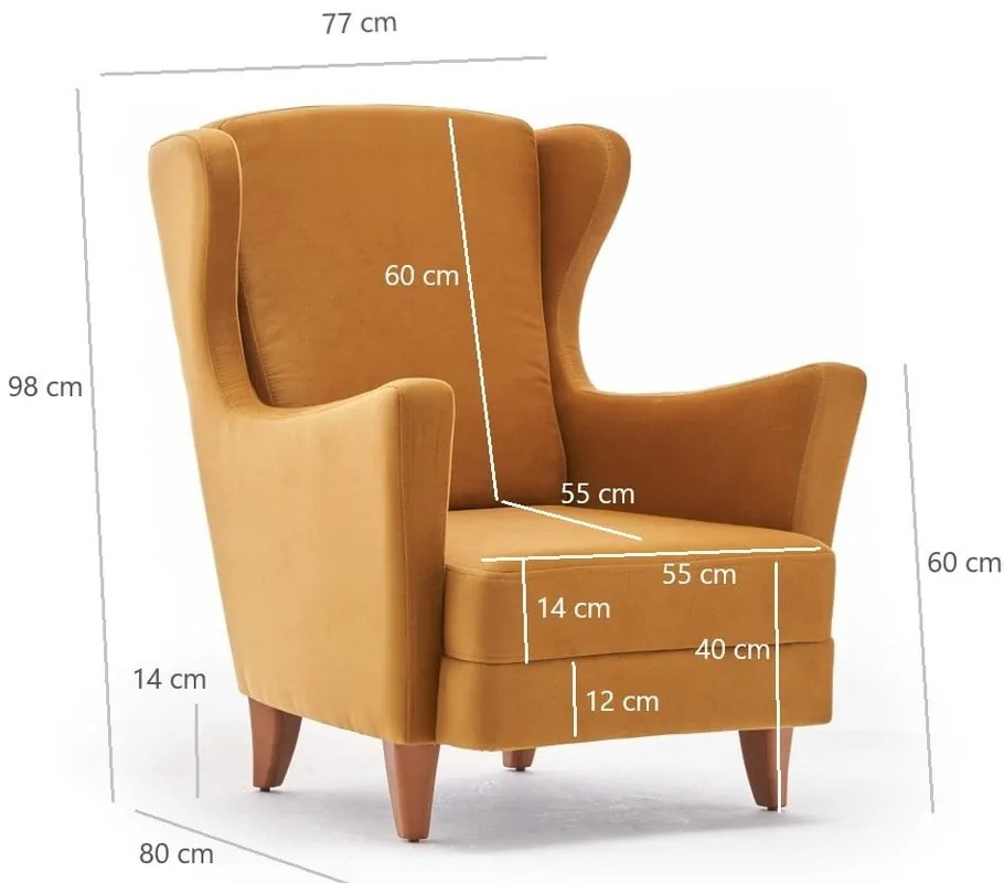 Sárga füles fotel Lola Brejer – Artie