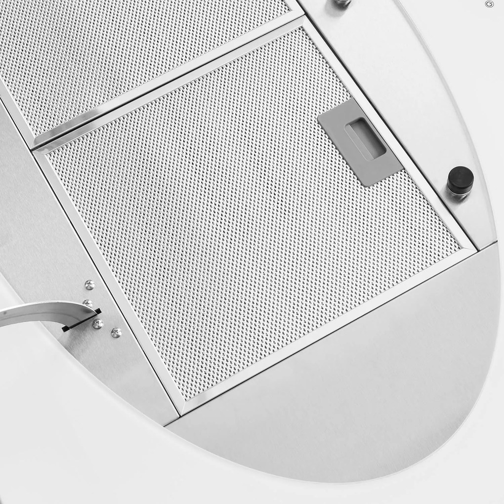 Secret Service, mennyezeti páraelszívó, 220 W, érintőképernyős, üveg, LED