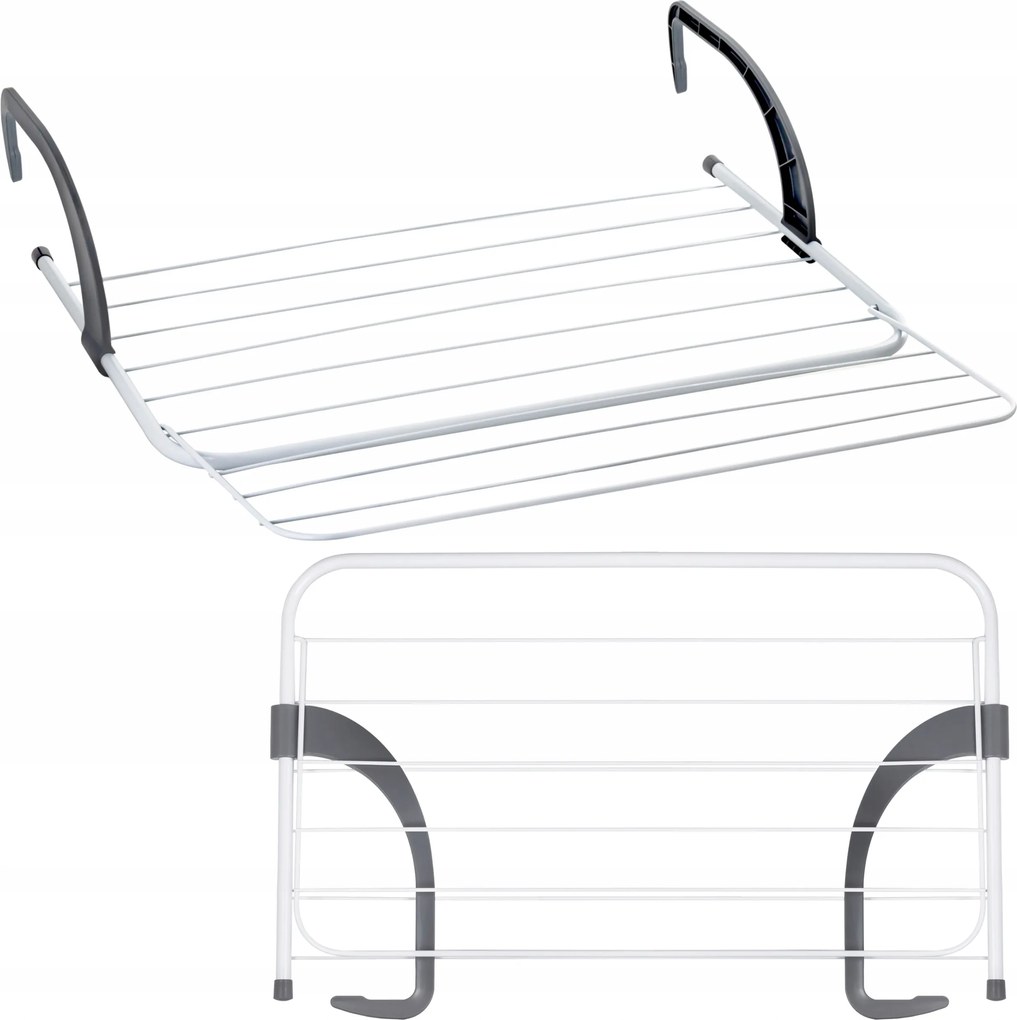 Mosó-szárítógép radiátorra Akasztós Erkélyre Összecsukható 60,8 x 55 cm