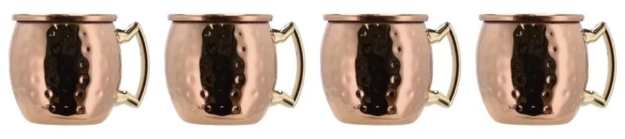 Rézszínű acél bögre szett 4 db-os 80 ml Moscow Mule – Lyngby Glas