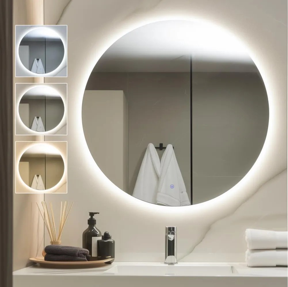Brilagi - LED fürdőszobai tükör LUNA LED/32W/230V átm. 100 cm IP44 CRI 90 dimmelhető +CCT