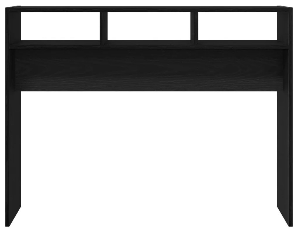 Fekete Tölgy Konzolasztal 105x30x80 cm Műanyag