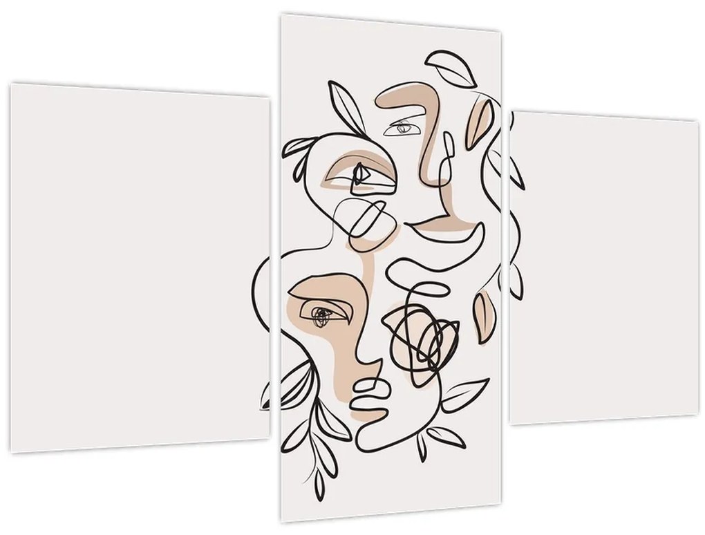 Kép - Line art arckezelés (90x60 cm)