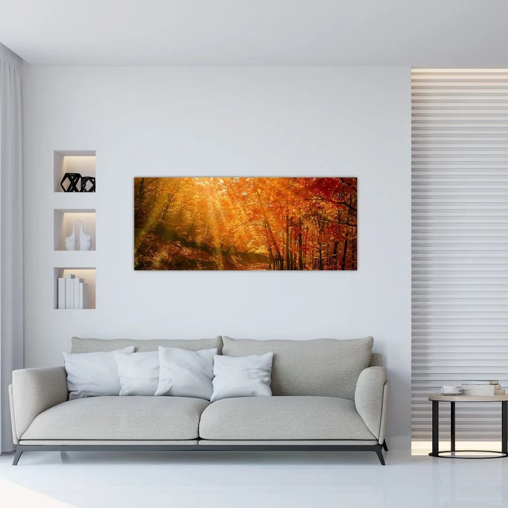 Őszi erdő képe (120x50 cm)