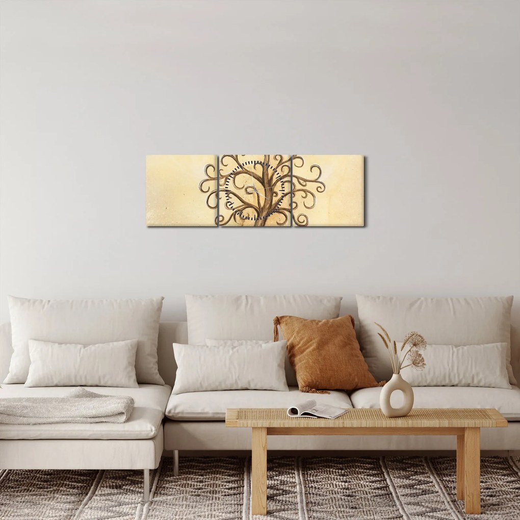Kép - Életfa (órával) (90x30 cm)