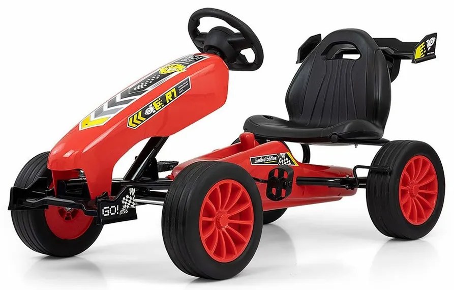 Milly Mally Quadricycle gokart rakéta, piros