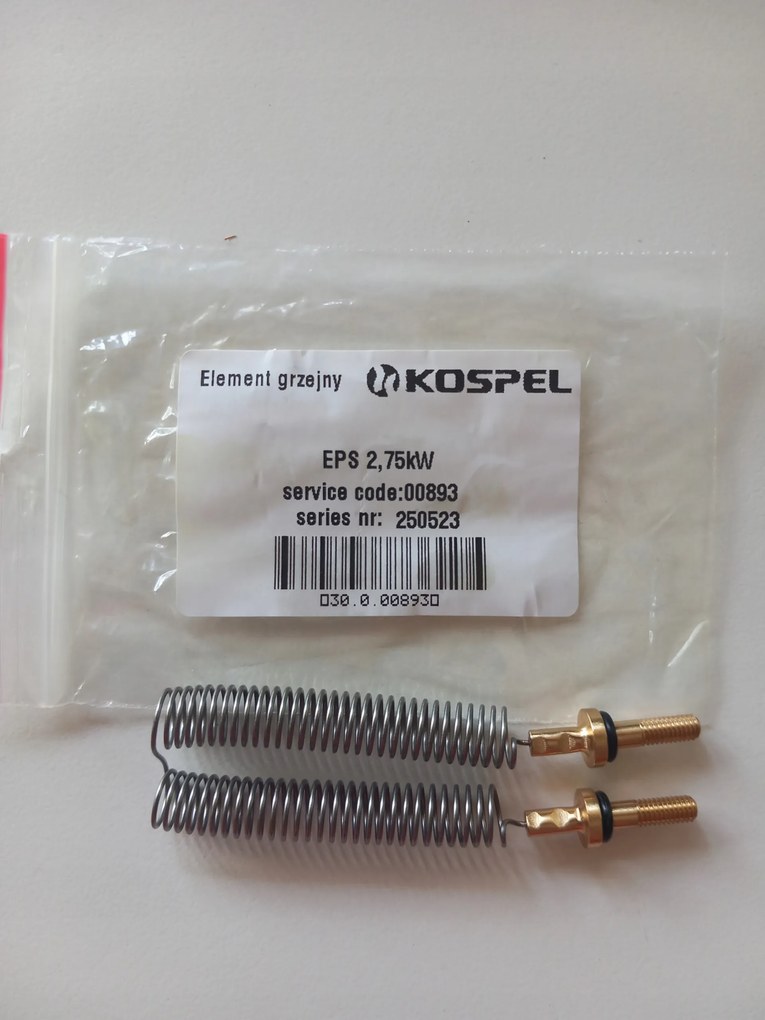 Fűtőelem 2,75kW Kospel EPS-5,5kW EPS2-5,5kW 230V bojlerhez