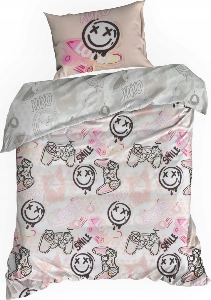 Ifjúsági ágyneműhuzat 140x200 Pamut modern stílus pasztell színek