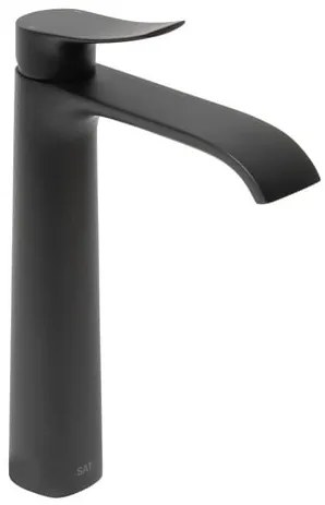 Magas mosdó csaptelep SAT Infinitio leeresztőszelep nélkül fekete matt SATBSINF285C