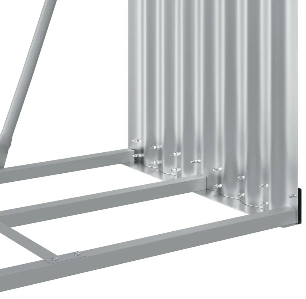 antracit színű horganyzott acél fatörzstartó 80 x 45 x 190 cm