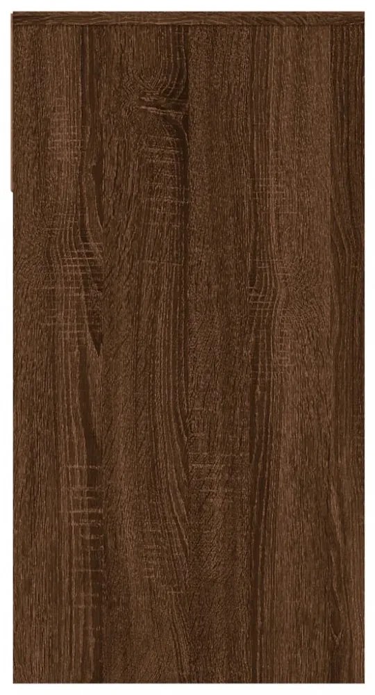 barna tölgyszínű szerelt fa tálalóasztal 100 x 39 x 75 cm