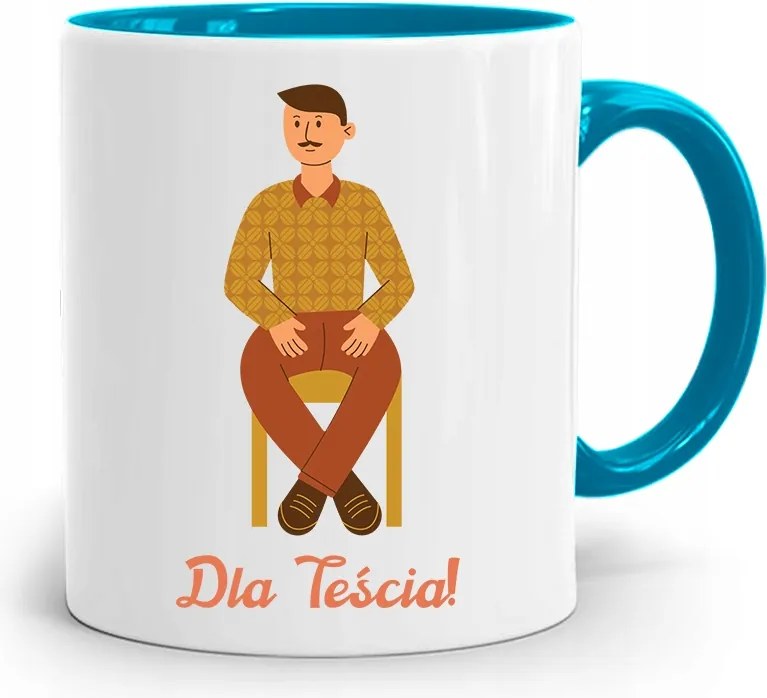 Kék Bögre Ajándék Apósnak! fényképes nyomattal