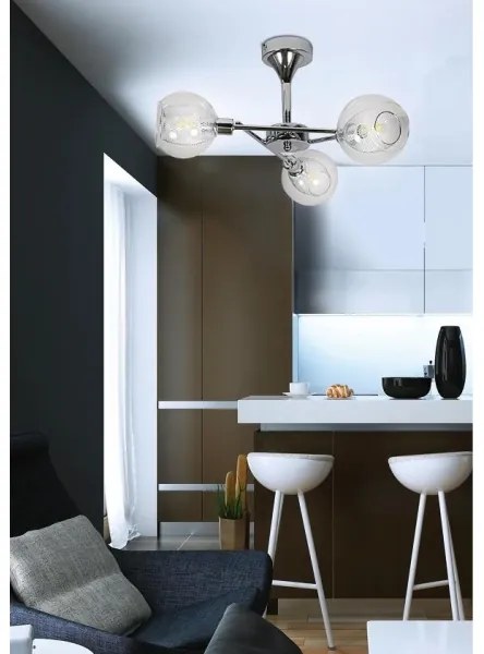 Csillár rúdon OZZO 3xE14/40W/230V