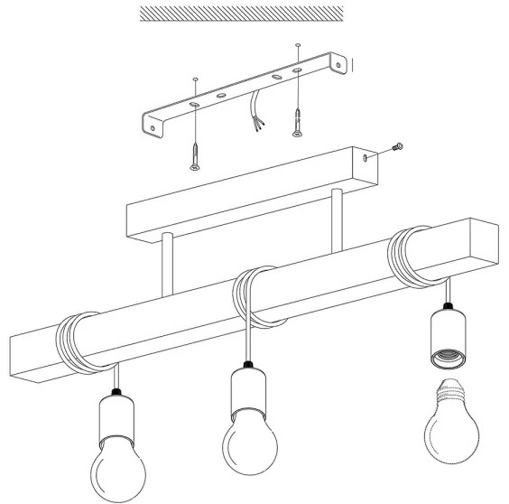 Eglo 33166 - Csillár TOWNSHEND 3xE27/60W/230V