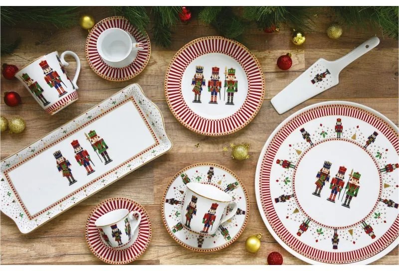 Diótörő karácsonyi porcelán lapostányér 26,5 cm - Nutcrackers