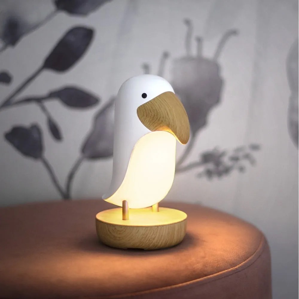 Fehér-barna LED gyerek éjjeli lámpa Toucan - Star Trading