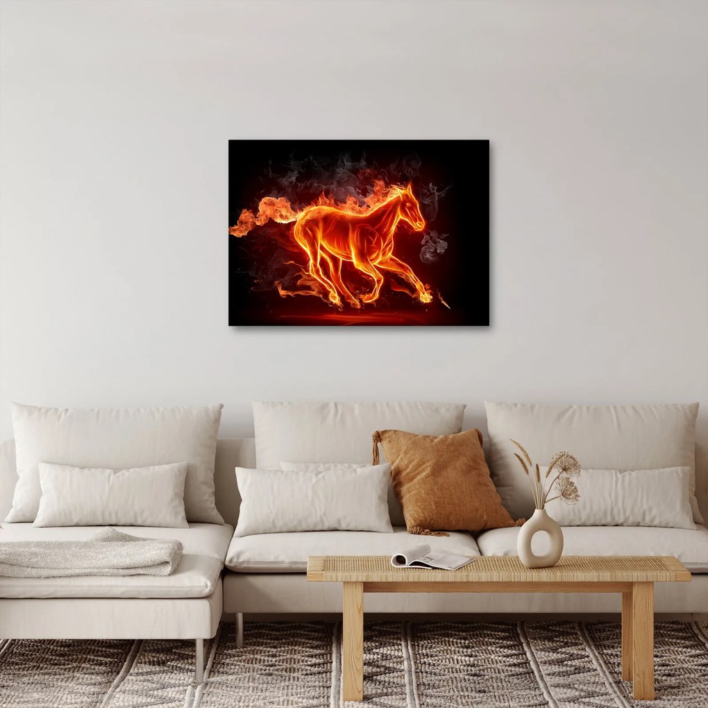 Kép - Ló lángokban (70x50 cm)