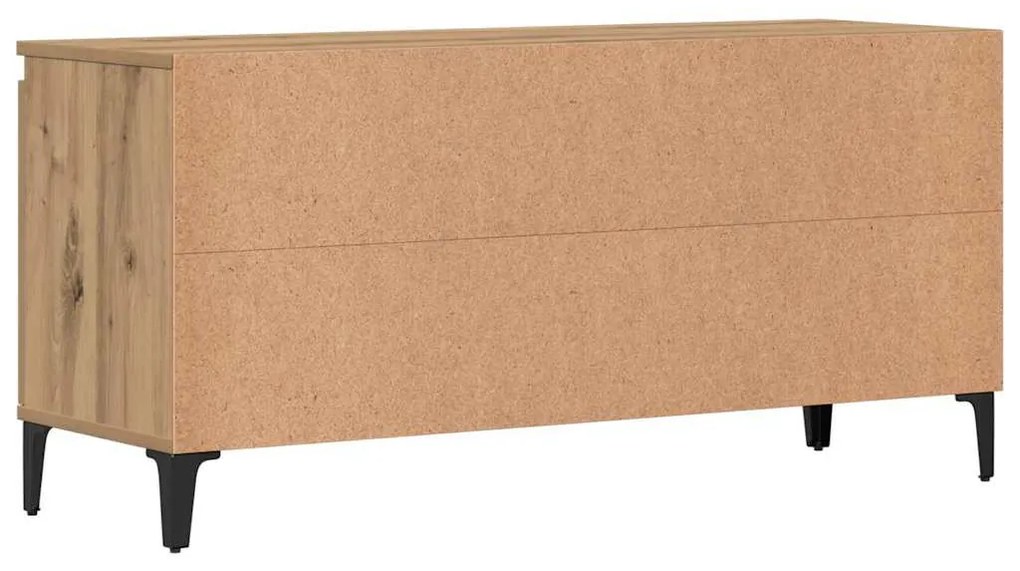 kézműves tölgy színű szerelt fa TV-szekrény 102x35x50 cm
