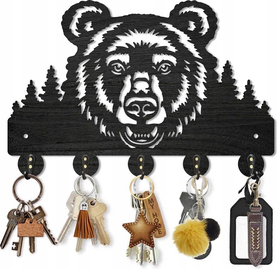 Ruhaakasztó kulcsok akcesoria akasztó fogantyú Mackó Medve