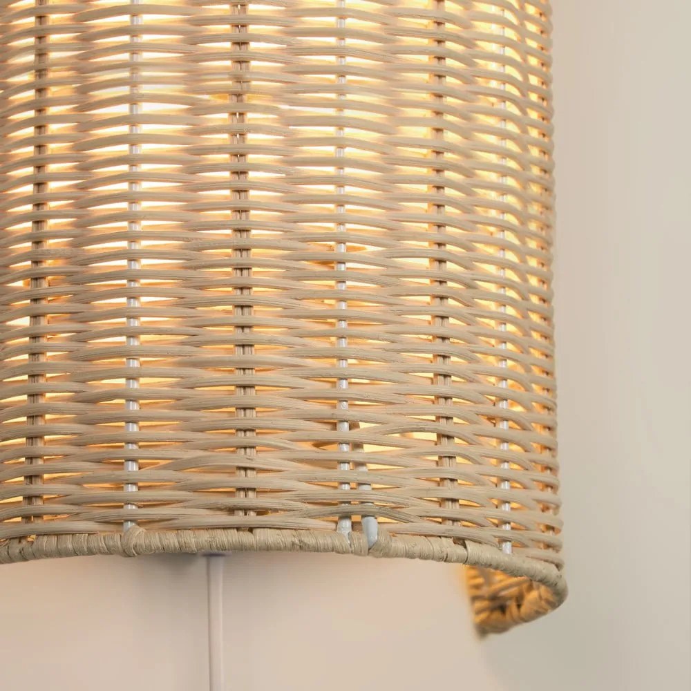 Natúr színű rattan fali lámpa Kimjit – Kave Home