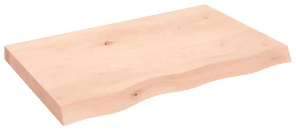 kezeletlen tömör tölgyfa fali polc 80x50x(2-6) cm