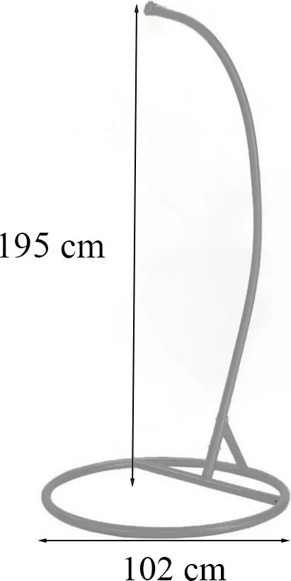 Függőfotel állvány barna
