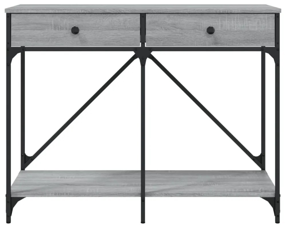szürke sonoma színű szerelt fa tálalóasztal 100 x 39 x 78,5 cm