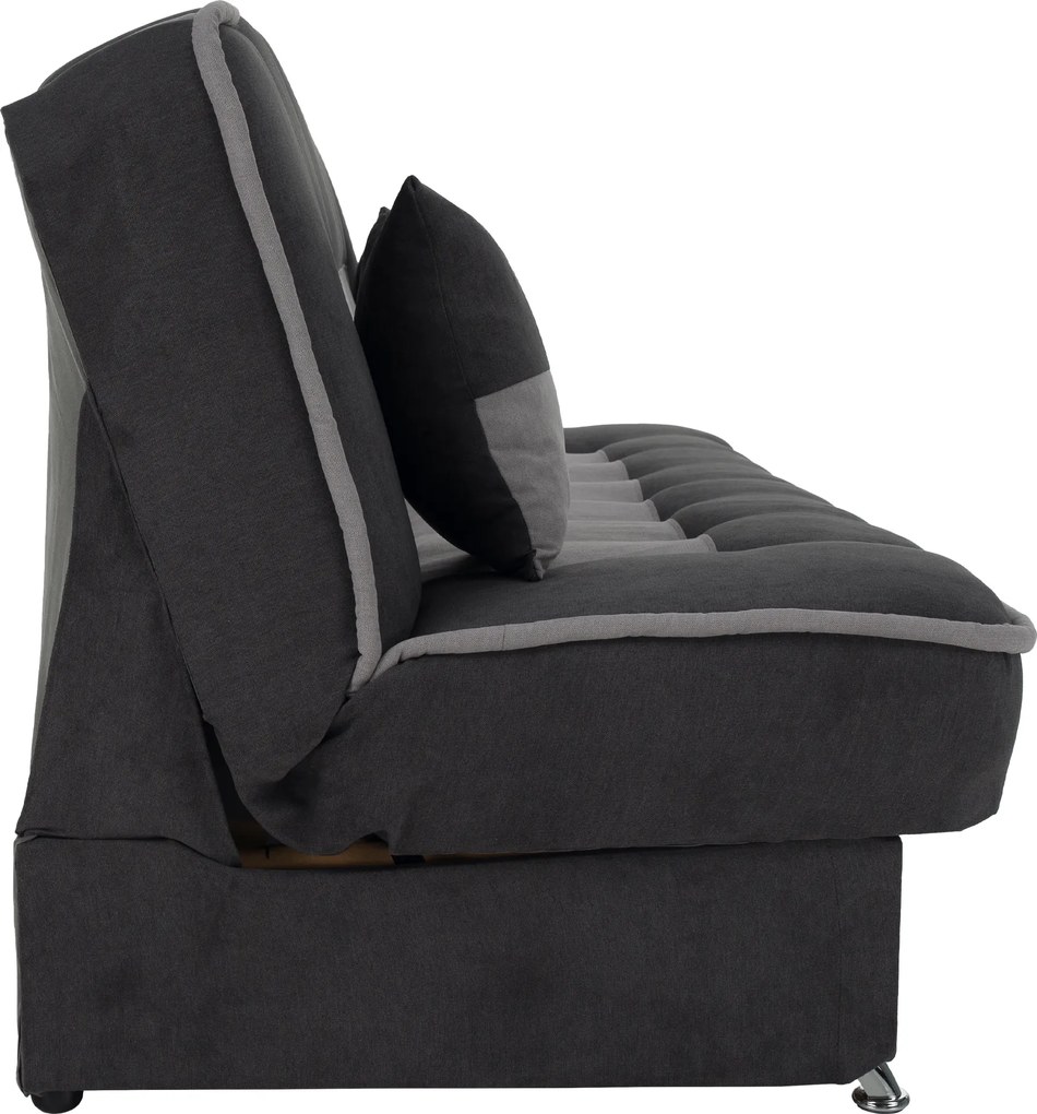 Kinyitható dívány, sötétszürke/világosszürke, PERSI