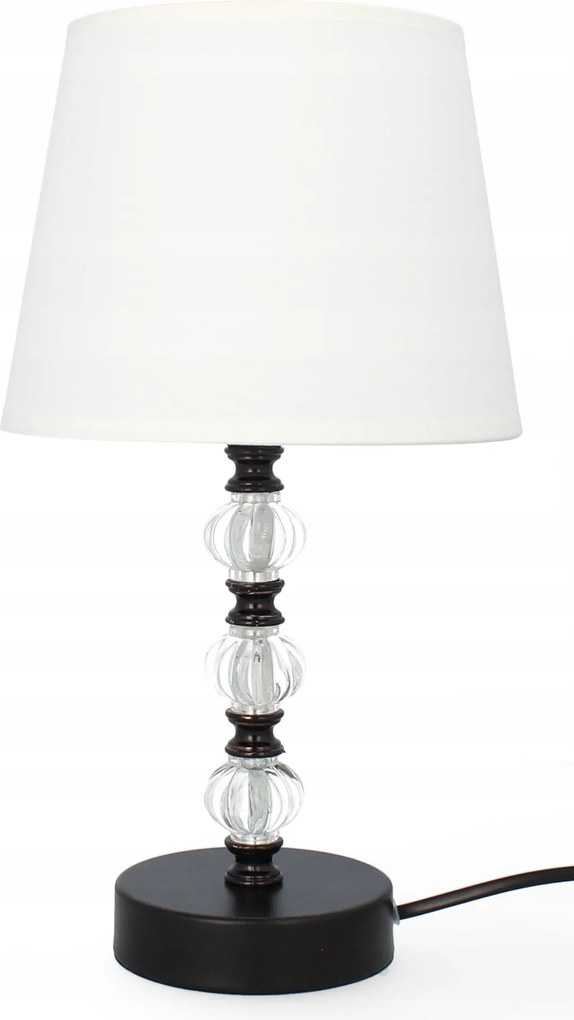 Asztali lámpa glamour kerámia dekoráció lámpabúra szürke-fehér fekete